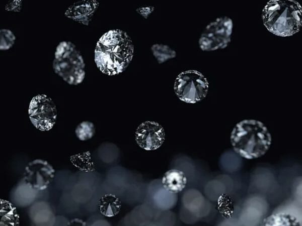 diamonds on black background