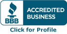 A bbb logo with the words'accredited business'.