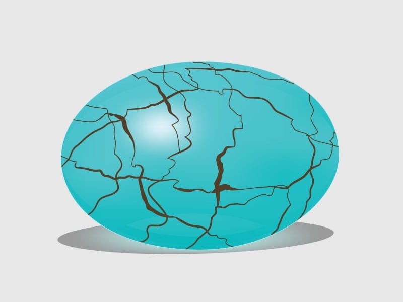 A December Gemstone Turquoise on a white background.