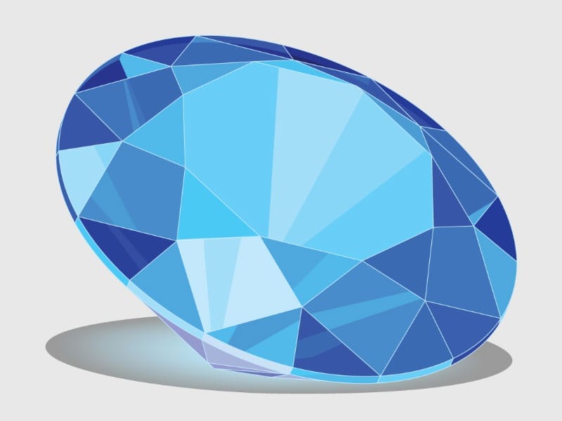 A blue diamond on a white background.
